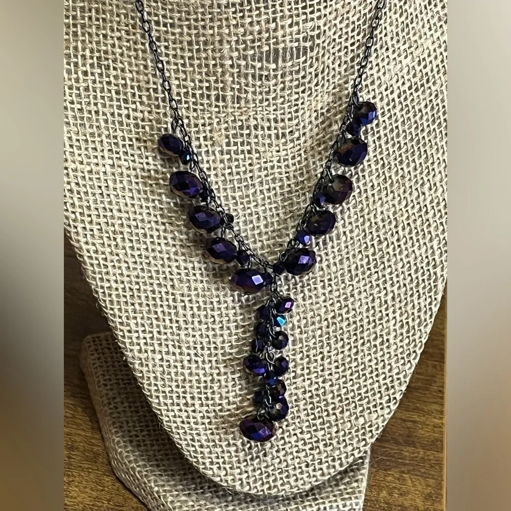 Purple Lariat Necklace